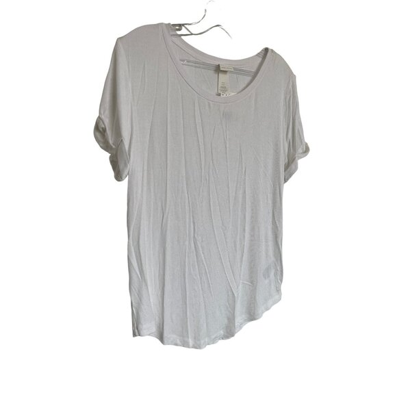 H&M White Short-Sleeve Lightweight T-Shirt - Picture 2 of 4
